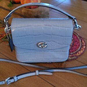 Coach Cassie 19 in Grey Croc Crossbody CP138